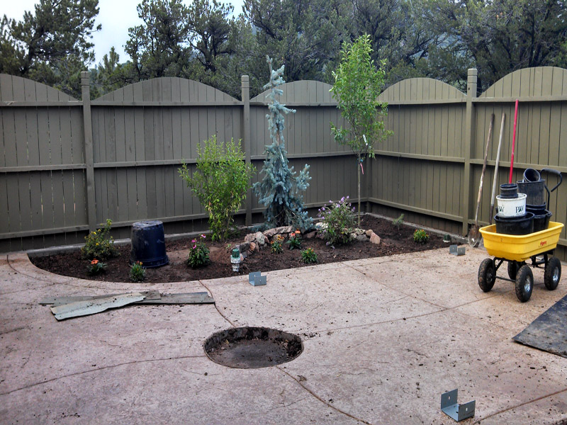 Patio with Landscape Areas
